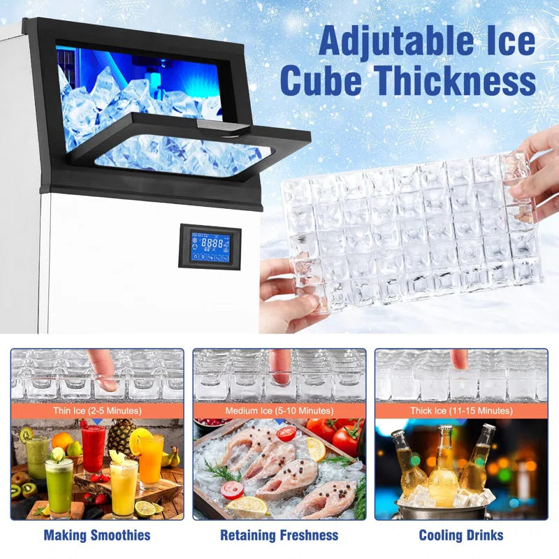 Babevy 85 lb. Daily Production Freestanding Ice Maker